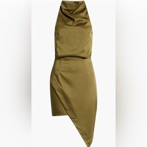 Elliatt camo Asymmetric Satin Cocktail Dress